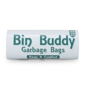 Bin Buddy Garbage Bags - Medium Size | Pack of 30 | Durable & Leak-Proof Trash Bags