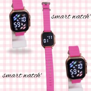 Stylish Touchscreen Smart Watch – Pink Silicone Strap