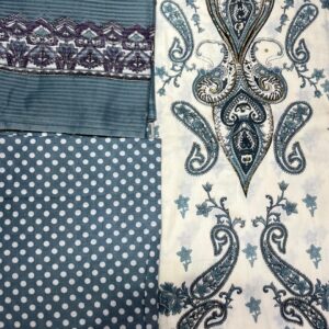 Unstitched Cotton Suit for Women – Hand Work & Printed Design | Pure Cotton Fabric with Dupatta