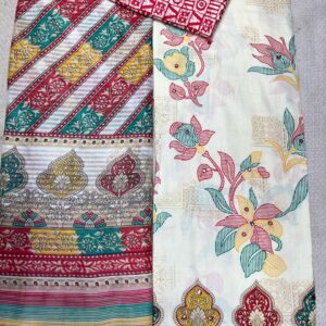 Unstitched Jaipuri Cotton Suit for Women – Pure Cotton Fabric with Dupatta