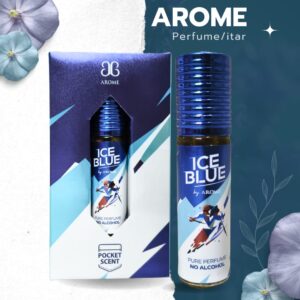 Arome Ice Blue Attar – 6ml Alcohol-Free Roll-On Perfume | 48-Hour Long-Lasting Pocket Scent