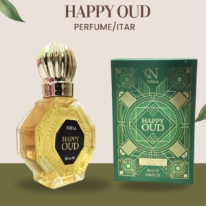 Nida Happy Oud Attar – 20ml Long-Lasting Concentrated Perfume Oil | Alcohol-Free