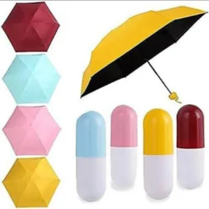 Mini Capsule Folding Umbrella – Pocket-Sized, UV Protection, Windproof & Waterproof
