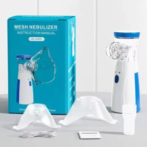 Portable Mesh Nebulizer – Silent, One-Touch Operation Inhaler for Adults & Kids | Travel-Friendly Personal Breathing Assistant